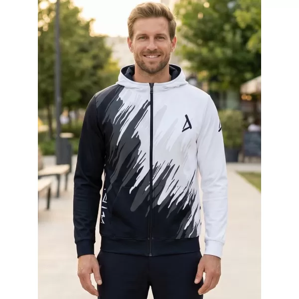  Panoul pentru bărbați pe Zip Premium ALTISPORT VOJ/ALM006MI02 ALB -NEGRU 