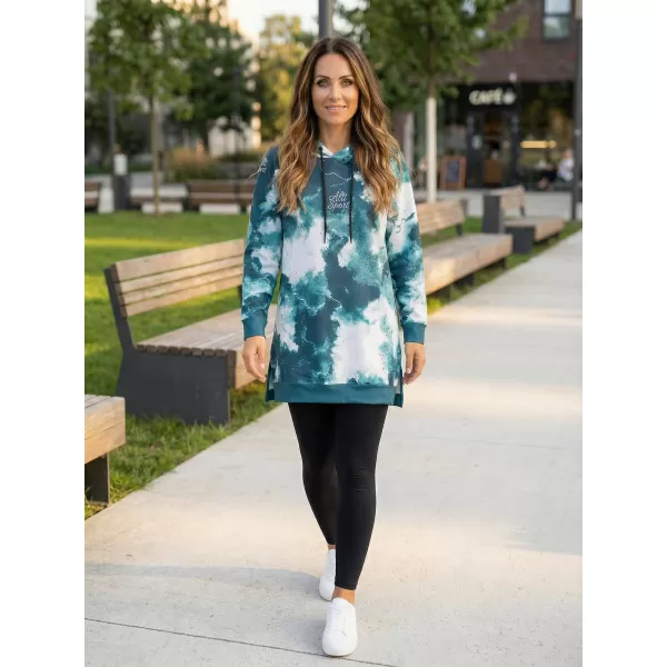  Premium cu hanorac funcțional pentru femei ALTISPORT VOJ/ALW066MI03 VERDE -BLUE 