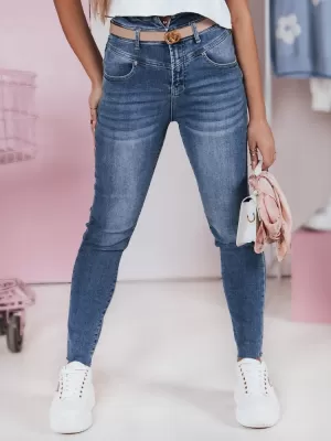 Pantalonii pentru doamne DSTREET UY2368 SEA -BLUE