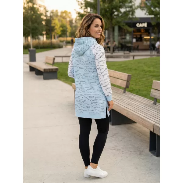  Premium cu hanorac funcțional pentru femei ALTISPORT VOJ/ALW067MI03 BABY BLUE 