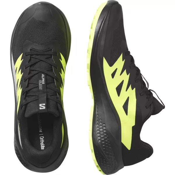  Pantofi pentru bărbați SALOMON ALPHAGLIDE GTX L47802000 NEGRU/ALIAJ/VERDE ASCUȚIT 