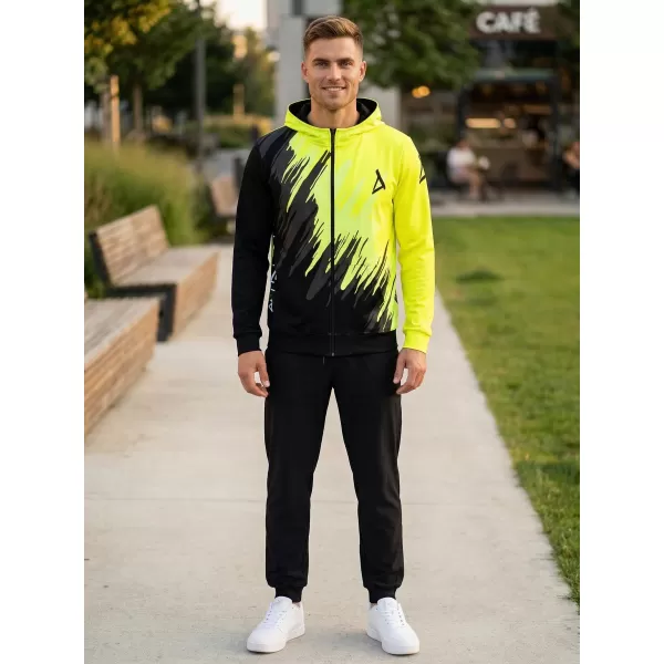  Panoul pentru bărbați pe Zip Premium ALTISPORT VOJ/ALM006MI02 NEGRU -YELLOW 