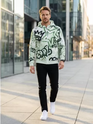 Panoul pentru bărbați pe Zip Premium ALTISPORT VOJ/ALM054MI02 VERDE