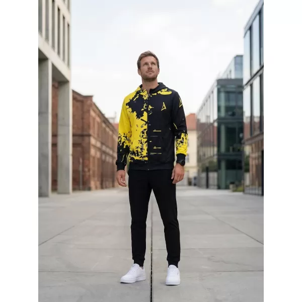  Panoul pentru bărbați pe Zip Premium ALTISPORT VOJ/ALM057MI02 GALBEN FLUO 