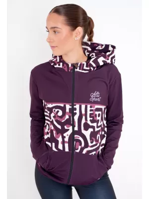 Panoul pentru femei pe Zip Premium ALTISPORT VOJ/ALW060MI02 BURGUNDIA