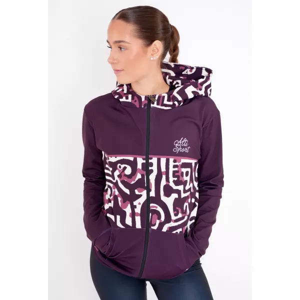  Panoul pentru femei pe Zip Premium ALTISPORT VOJ/ALW060MI02 BURGUNDIA 