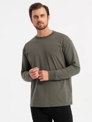 Cămaşă OMBRE OM-LSBC-0129 GRI-VERDE