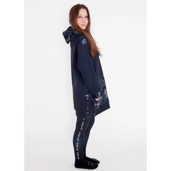  Premium cu hanorac funcțional pentru femei ALTISPORT VOJ/ALW065MI03 NEGRU -GRAY 