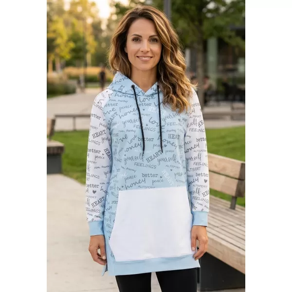  Premium cu hanorac funcțional pentru femei ALTISPORT VOJ/ALW067MI03 BABY BLUE 