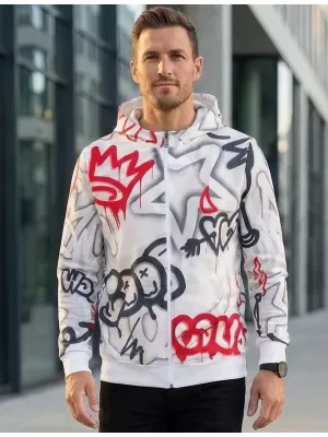 Panoul pentru bărbați pe Zip Premium ALTISPORT VOJ/ALM054MI02 GRI -RED