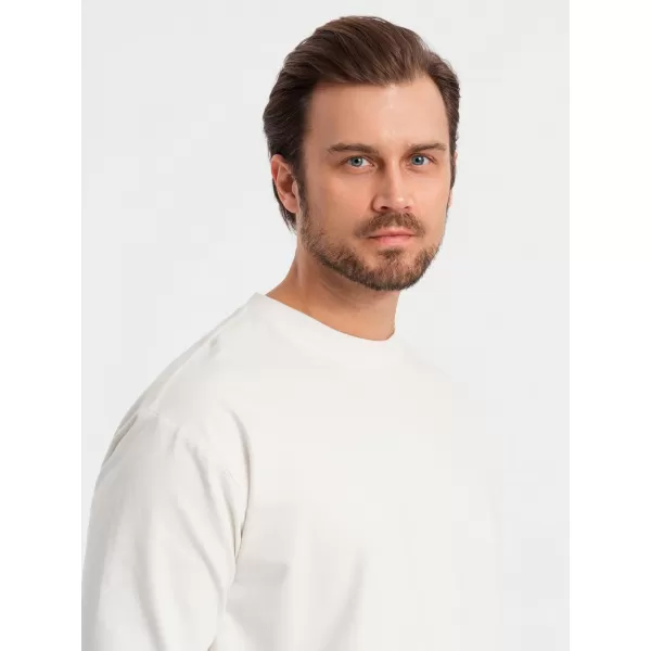  Cămaşă OMBRE OM-LSBC-0129 CREMĂ 