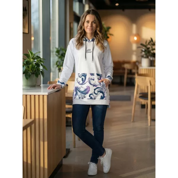  Premium cu hanorac funcțional pentru femei ALTISPORT VOJ/ALW065MI03 ALB/VIOLET 
