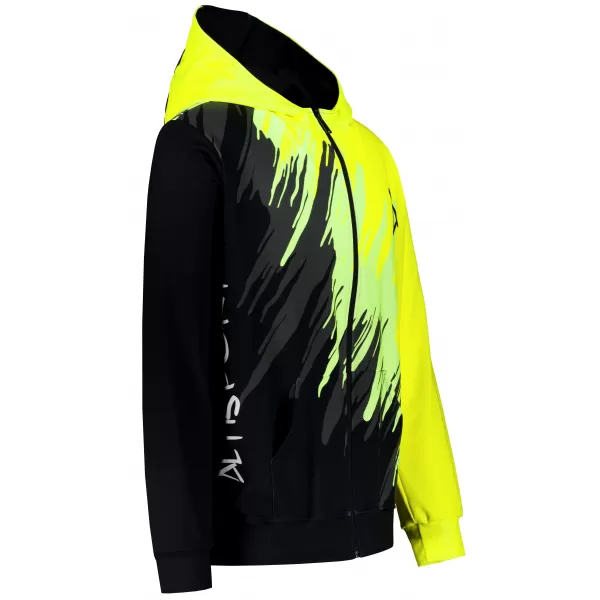  Panoul pentru bărbați pe Zip Premium ALTISPORT VOJ/ALM006MI02 NEGRU -YELLOW 