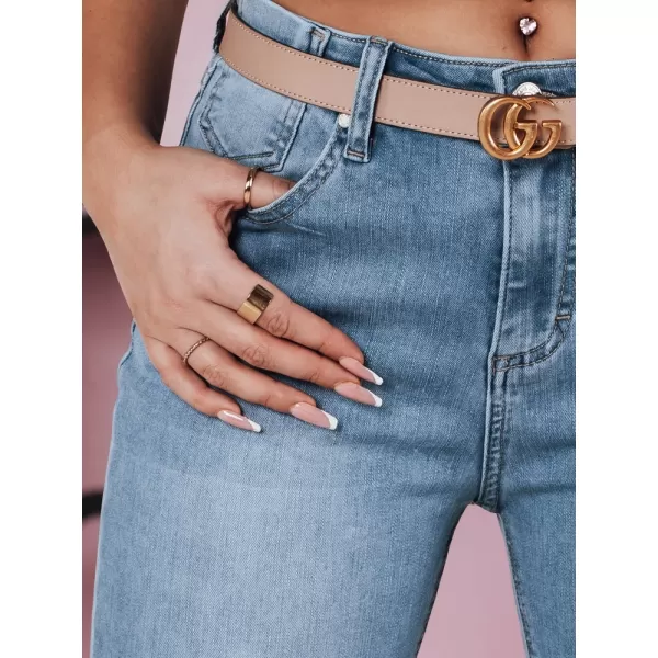  Pantalonii pentru doamne DSTREET UY2379 ALBASTRU DESCHIS 