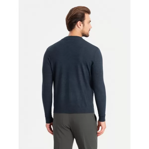  Pulover pentru bărbați OMBRE OM-SWTN-0125 ALBASTRU MARIN 