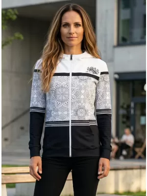 Panoul pentru femei pe Zip Premium ALTISPORT VOJ/ALW023MI02 ALB -NEGRU