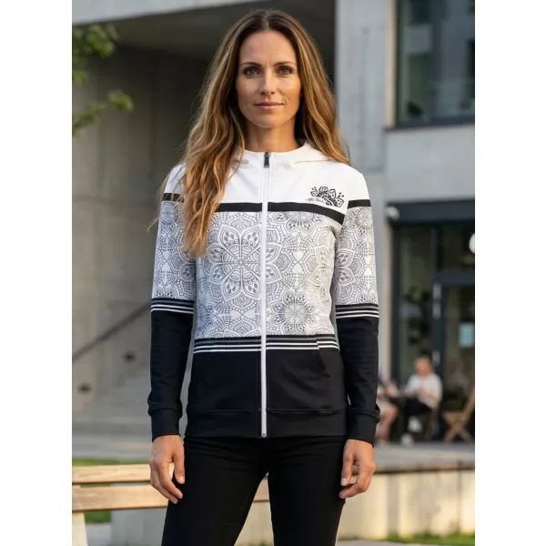  Panoul pentru femei pe Zip Premium ALTISPORT VOJ/ALW023MI02 ALB -NEGRU 