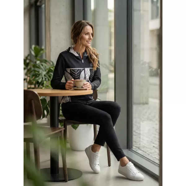  Panoul pentru femei pe Zip Premium ALTISPORT VOJ/ALW061MI02 ALB -NEGRU 