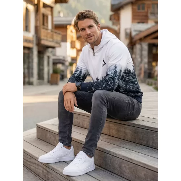  Panoul pentru bărbați pe Zip Premium ALTISPORT VOJ/ALM058MI02 ALB -GRAY 
