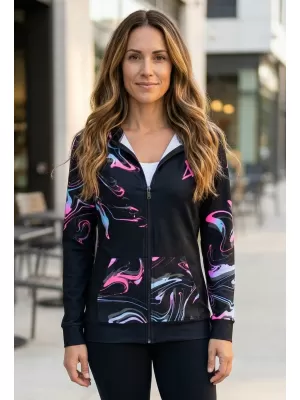 Panoul pentru femei pe Zip Premium ALTISPORT VOJ/ALW064MI02 NEGRU -PINK