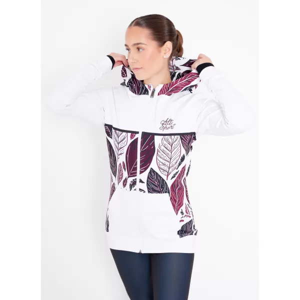  Panoul pentru femei pe Zip Premium ALTISPORT VOJ/ALW061MI02 ALB/BURGUNDIA 