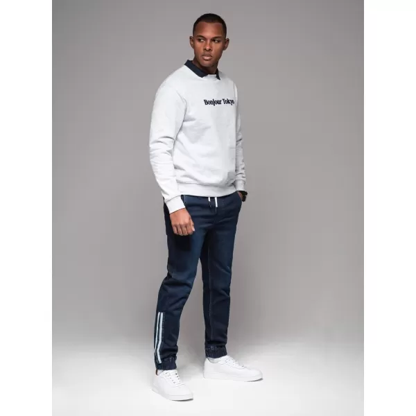  Pantaloni OMBRE OM-PADJ-0156 ALBASTRU ÎNCHIS 