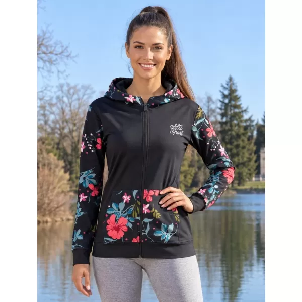  Panoul pentru femei pe Zip Premium ALTISPORT VOJ/ALW063MI02 NEGRU -GREEN 