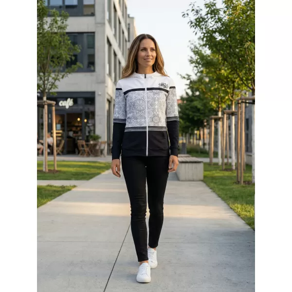  Panoul pentru femei pe Zip Premium ALTISPORT VOJ/ALW023MI02 ALB -NEGRU 