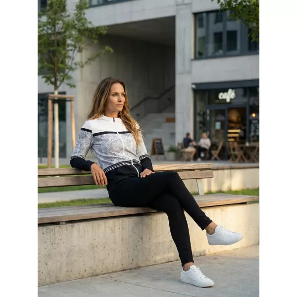  Panoul pentru femei pe Zip Premium ALTISPORT VOJ/ALW023MI02 ALB -NEGRU 