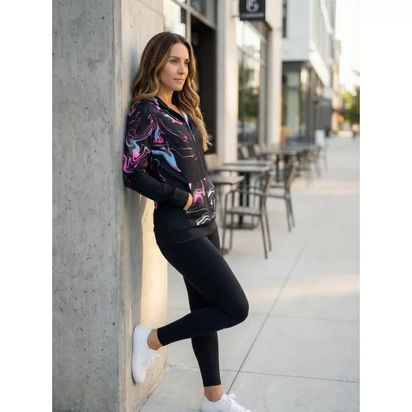  Panoul pentru femei pe Zip Premium ALTISPORT VOJ/ALW064MI02 NEGRU -PINK 