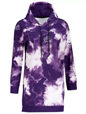 Premium cu hanorac funcțional pentru femei ALTISPORT VOJ/ALW066MI03 ALB -VIOLET