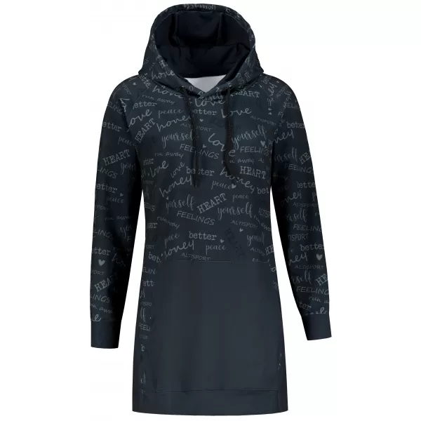  Premium cu hanorac funcțional pentru femei ALTISPORT VOJ/ALW067MI03 NEGRU 
