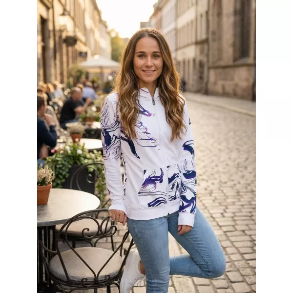  Panoul pentru femei pe Zip Premium ALTISPORT VOJ/ALW064MI02 ALB -VIOLET 