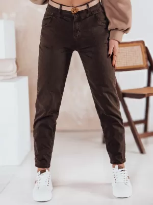Pantalonii pentru doamne DSTREET UY2393 CARAMEL