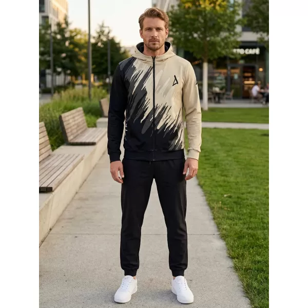  Panoul pentru bărbați pe Zip Premium ALTISPORT VOJ/ALM006MI02 NEGRU -BROWN 