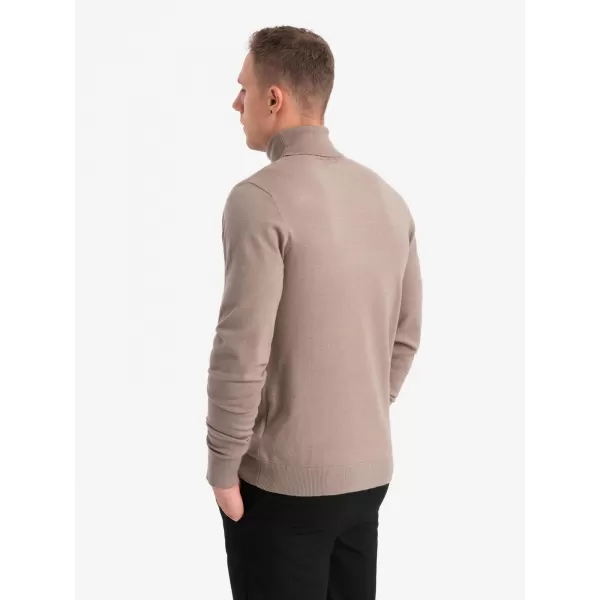 Pulover pentru bărbați OMBRE OM-SWTN-0127 BEJ ÎNTUNECAT 