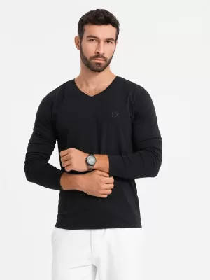 Cămaşă OMBRE OM-LSCL-0105 NEGRU