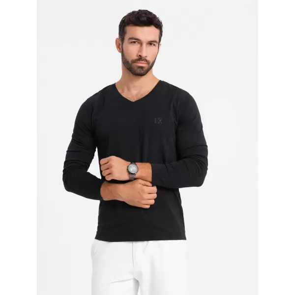  Cămaşă OMBRE OM-LSCL-0105 NEGRU 