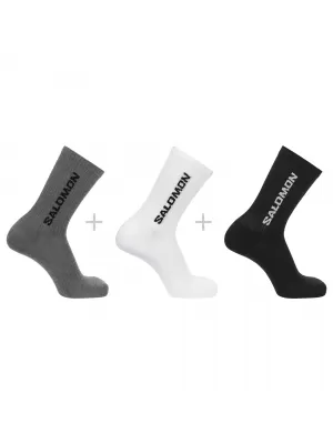 Șosete SALOMON EVERYDAY CREW 3-PACK LC2086200 MELANGE NEGRU/ALB/GRI MIERE