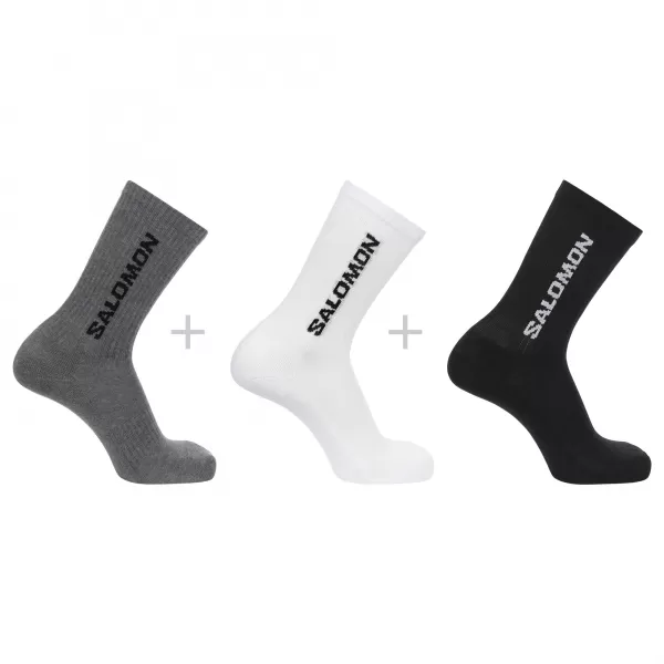  Șosete SALOMON EVERYDAY CREW 3-PACK LC2086200 MELANGE NEGRU/ALB/GRI MIERE 