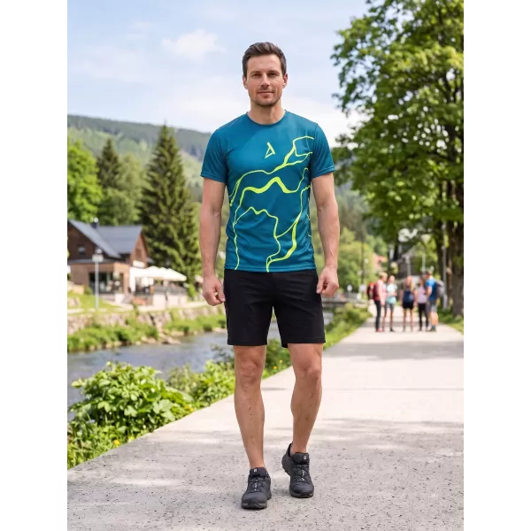  Premium funcțional pentru bărbați ALTISPORT VOJ/ALM073TR01 NAVY-FLUO YELLOW 