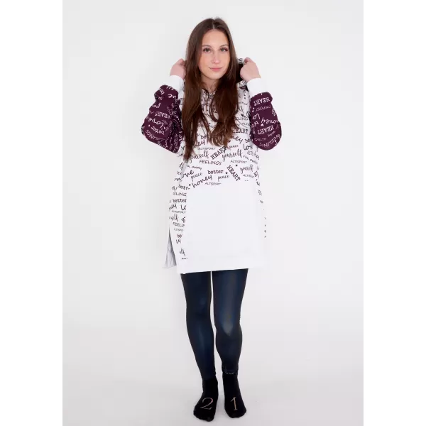  Premium cu hanorac funcțional pentru femei ALTISPORT VOJ/ALW067MI03 BURGUNDIA 