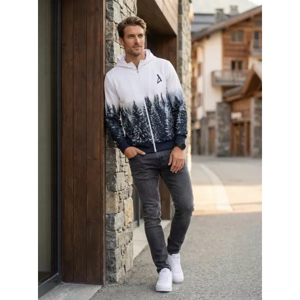  Panoul pentru bărbați pe Zip Premium ALTISPORT VOJ/ALM058MI02 ALB -GRAY 
