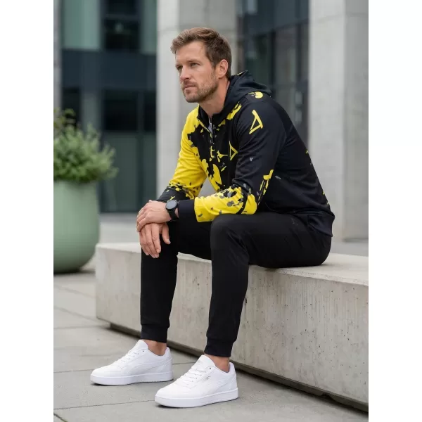 Panoul pentru bărbați pe Zip Premium ALTISPORT VOJ/ALM057MI02 GALBEN FLUO 