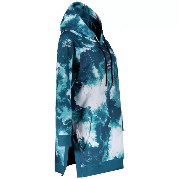  Premium cu hanorac funcțional pentru femei ALTISPORT VOJ/ALW066MI03 VERDE -BLUE 