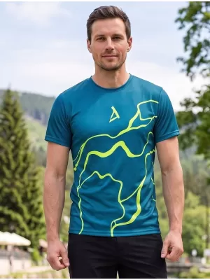 Premium funcțional pentru bărbați ALTISPORT VOJ/ALM073TR01 NAVY-FLUO YELLOW