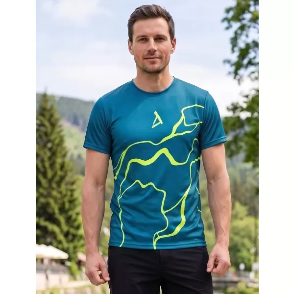  Premium funcțional pentru bărbați ALTISPORT VOJ/ALM073TR01 NAVY-FLUO YELLOW 