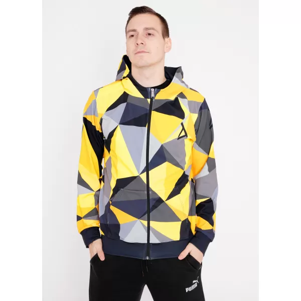  Panoul pentru bărbați pe Zip Premium ALTISPORT VOJ/ALM007MI02 NEGRU -YELLOW 