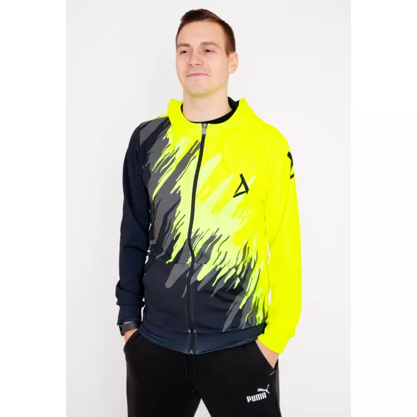  Panoul pentru bărbați pe Zip Premium ALTISPORT VOJ/ALM006MI02 NEGRU -YELLOW 