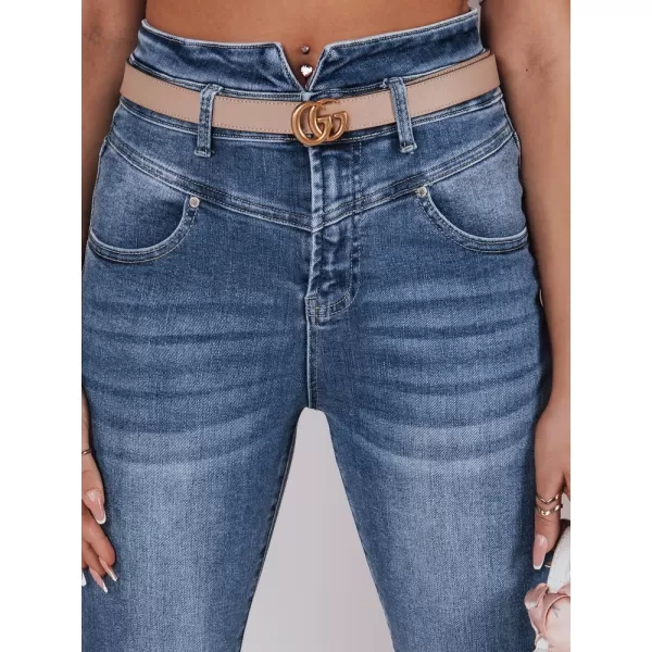  Pantalonii pentru doamne DSTREET UY2368 SEA -BLUE 